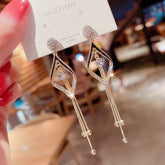 Zircon Studs Rhombus Hanging